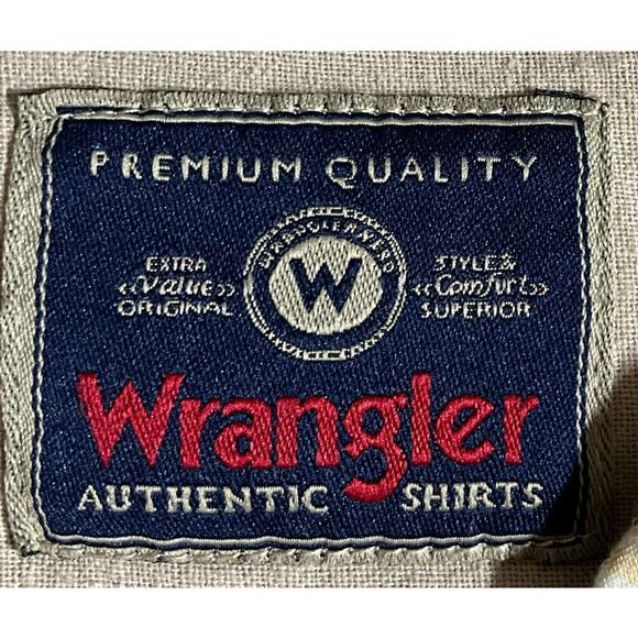 Men's Wrangler Short Sleeve Button Up Shirt, Size 3X Yellow Brown Gray Plaid - Picture 3 of 8